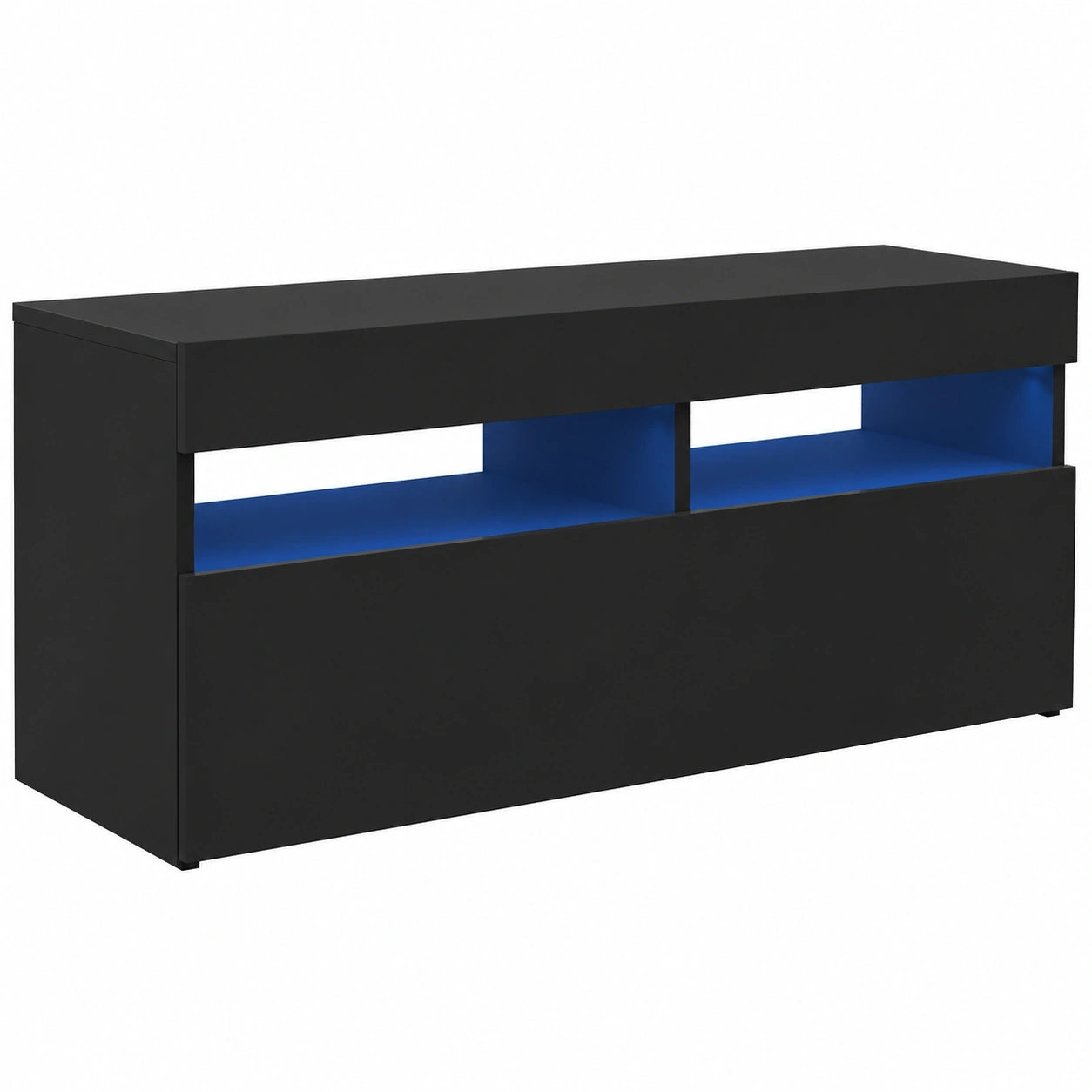 Moderner TV-Schrank mit LED-Beleuchtung, 90x35x40 cm, Schwarz