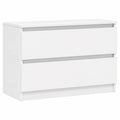 Moderner TV-Schrank aus Holzwerkstoff in Weiß 100x35x54 cm