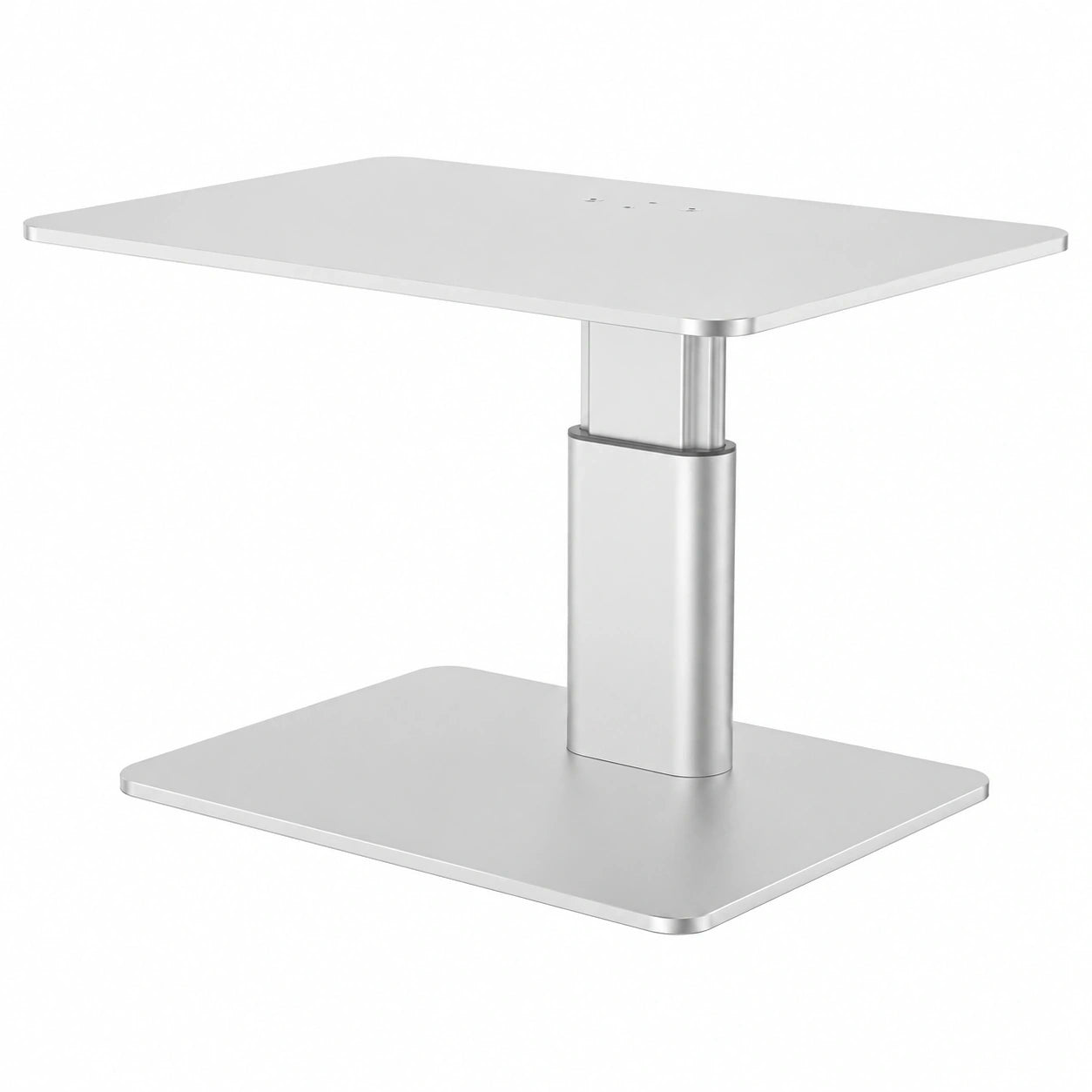 Ergonomischer Monitorständer aus Metall, Höhenverstellbar und Kompatibel mit iMac, TV und Laptop in Silber