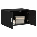 Moderner schwarzer Wandschrank in Eichenoptik, 70x43x40 cm, platzsparend und stilvoll