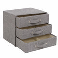 Faltbare Stoff-Aufbewahrungsbox mit Deckel für Socken, BHs und Krawatten - Schrankorganisator in Grau