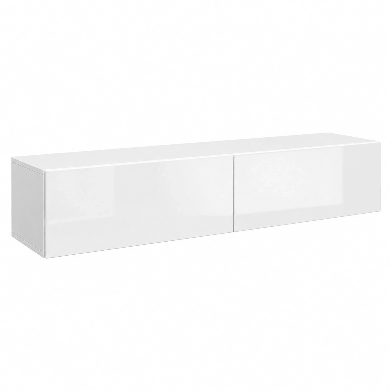 Moderne TV-Konsole 200 cm mit hängendem oder stehendem Design, Weiß