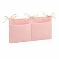 Rosa Babyzimmer Organizer 38x18 cm mit 2 Taschen, Spielzeug- und Kleidungstasche