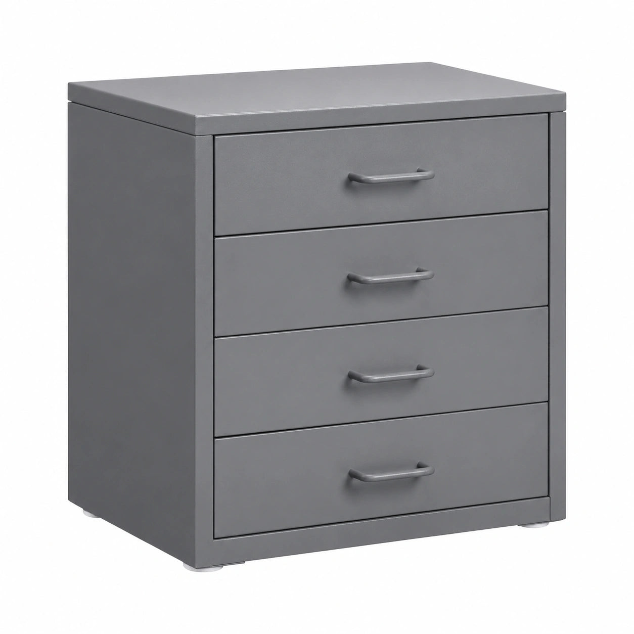 HollyHOME Metall-Aktenschrank mit 4 Schubladen, A4-Format, Büro-Organizer, Grau, Selbstmontage