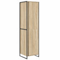 Kleiderschrank aus Sonoma Holzwerkstoff 50x50x200 cm, platzsparender Organizer für moderne Schlafzimmer