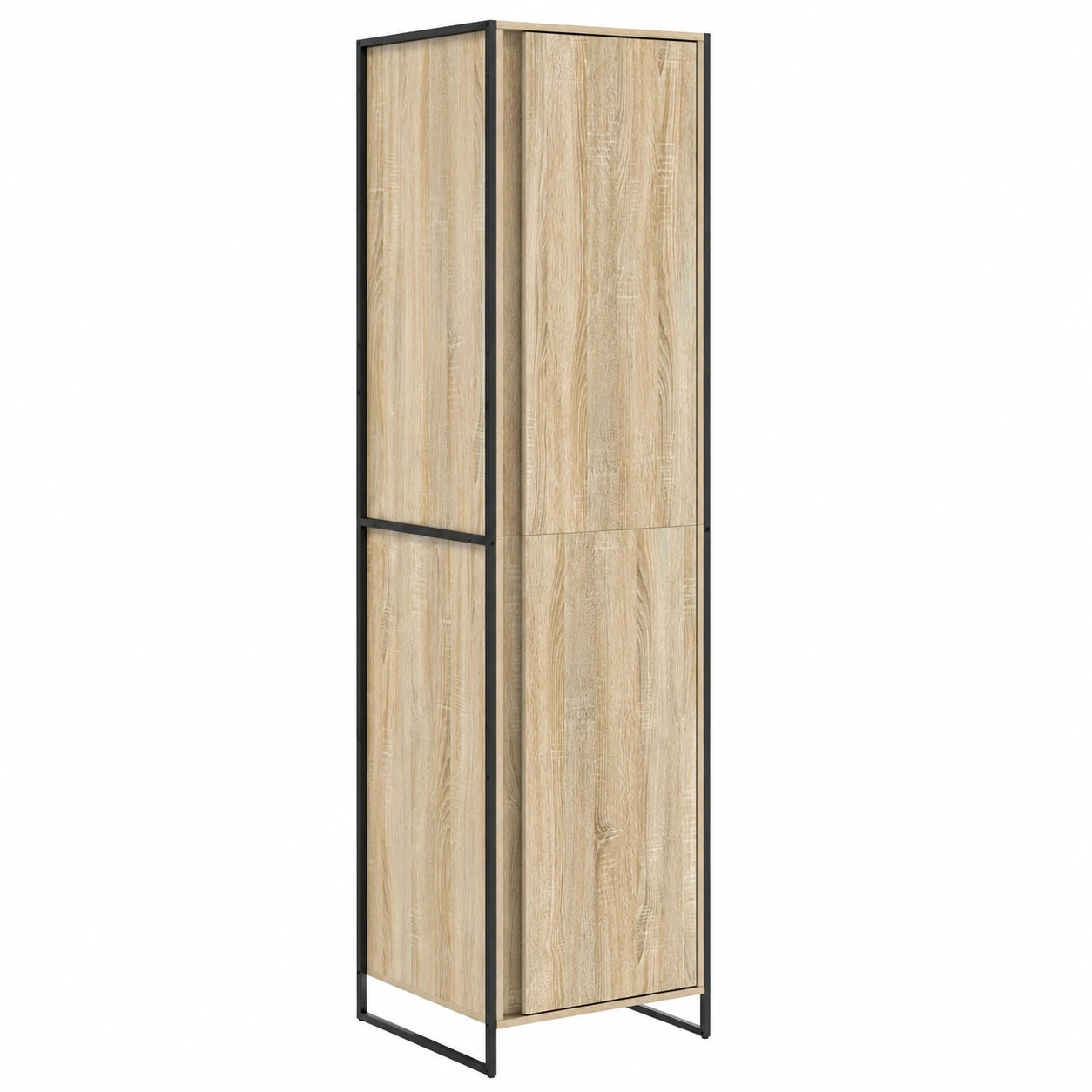 Kleiderschrank aus Sonoma Holzwerkstoff 50x50x200 cm, platzsparender Organizer für moderne Schlafzimmer