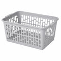 24er-Set Kunststoff Aufbewahrungskörbe Grau für Bad, Kinderzimmer und Haushalt – 37 x 26 cm Ordnungshelfer