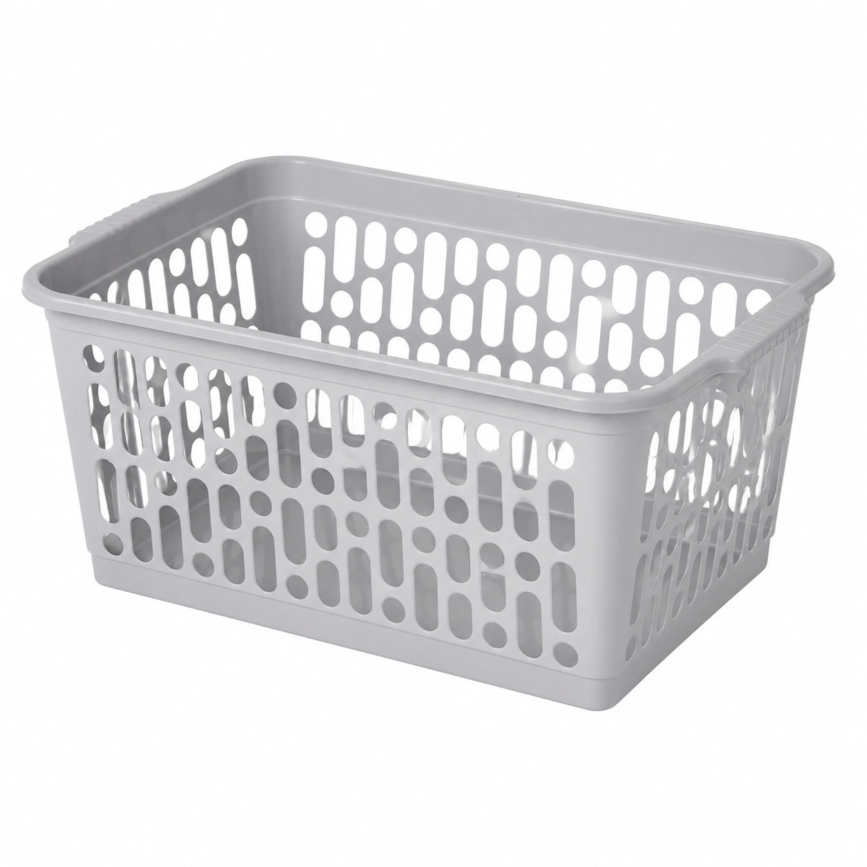 24er-Set Kunststoff Aufbewahrungskörbe Grau für Bad, Kinderzimmer und Haushalt – 37 x 26 cm Ordnungshelfer