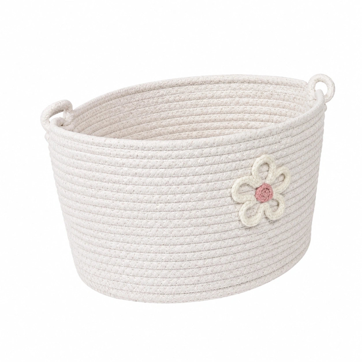 Handgefertigter Baby-Geschenkkorb mit Namenspersonalisierung, Baumwolle, für Mädchen und Jungen, ideal zur Aufbewahrung und als Kinderzimmer-Dekor, groß 21x15x40CM