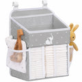 Hängender Windel-Organizer - Kinderzimmer Wickeltisch-Aufbewahrung mit Mehreren Taschen - Grau - 43 x 23 x 23 cm