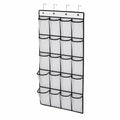 Hängender Schuh-Organizer mit 28 Taschen für Tür und Schrank, Weiß