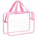 Spielzeug-Aufbewahrungsset 7-teilig mit Griffen und Reißverschlüssen, transparente PVC-Tasche 30x21,8x9,9 cm, wasserdichter Organizer fürs Kinderzimmer