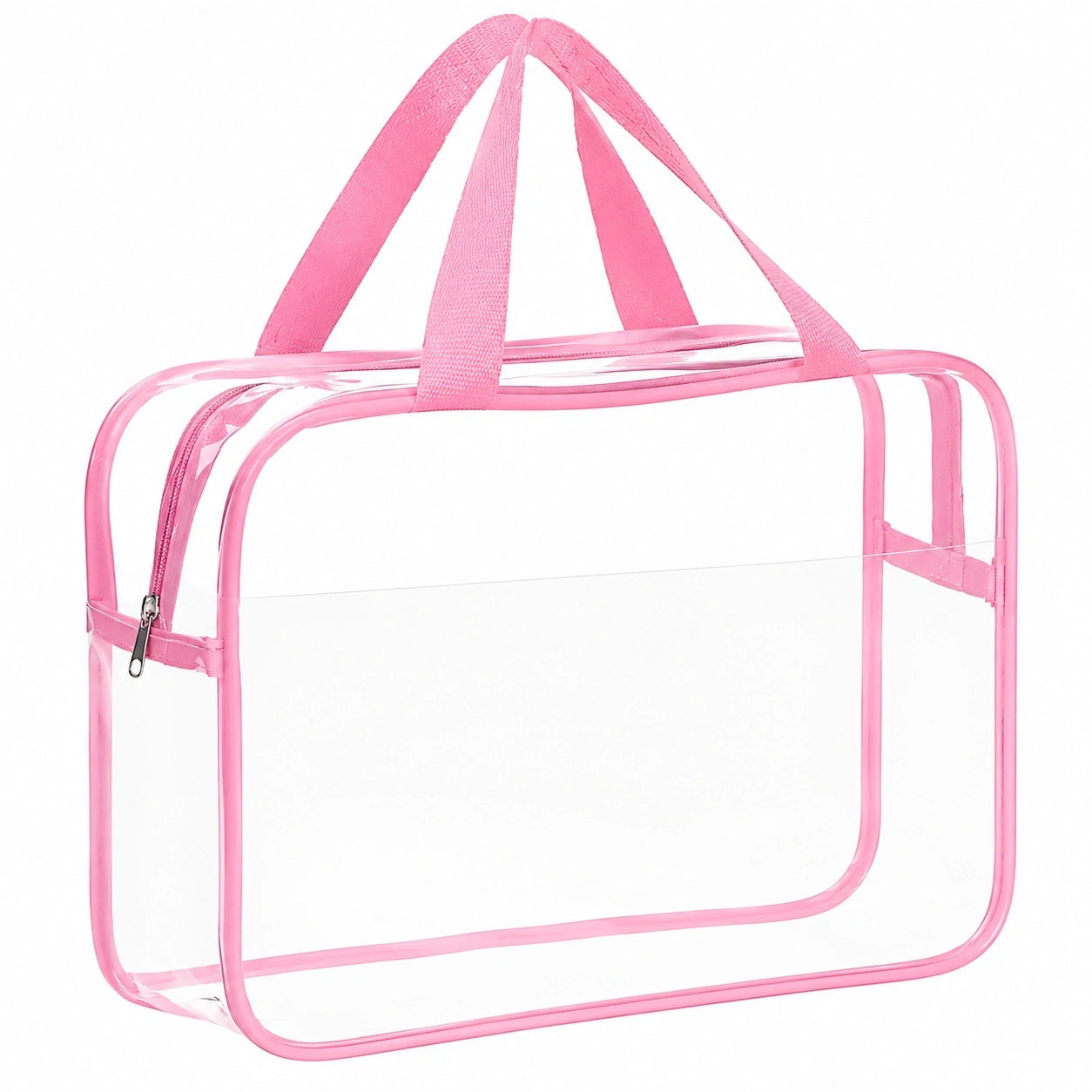 Spielzeug-Aufbewahrungsset 7-teilig mit Griffen und Reißverschlüssen, transparente PVC-Tasche 30x21,8x9,9 cm, wasserdichter Organizer fürs Kinderzimmer