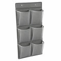Wandhängendes Schuhregal mit 6 Fächern, bohrfreie Befestigung, ideal für Eingang und Wohnmobil, Schuh- und Toilettenartikel-Organizer, Grau, 2er-Set